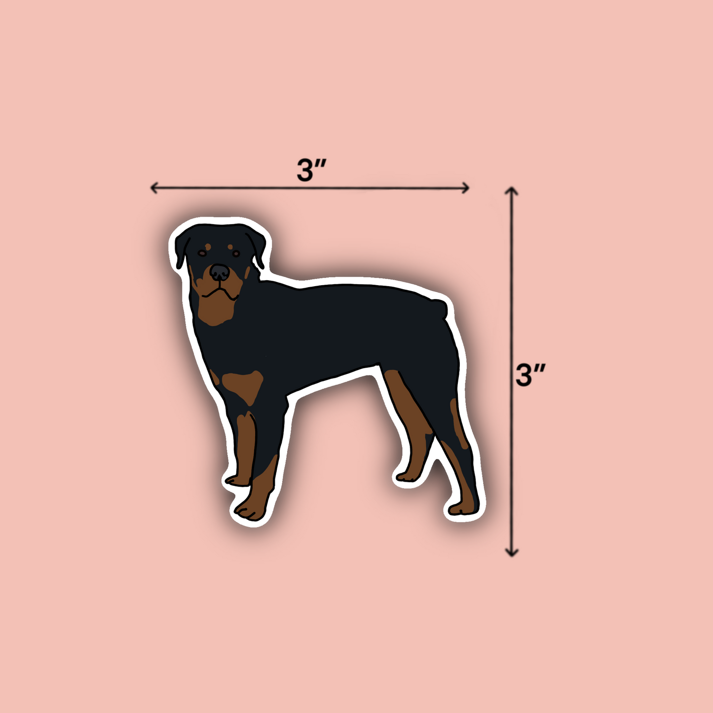 Rottweiler - 3" Waterproof Sticker