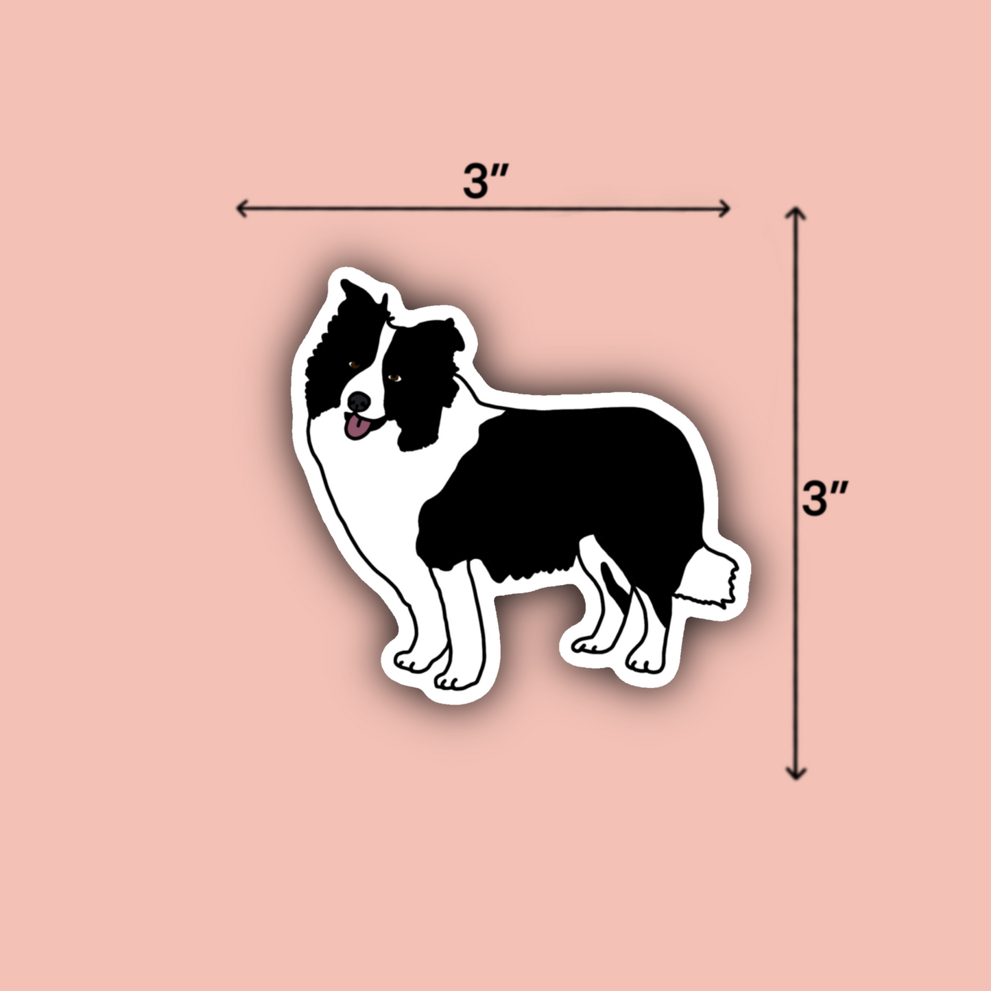 Border Collie - 3" Waterproof Sticker