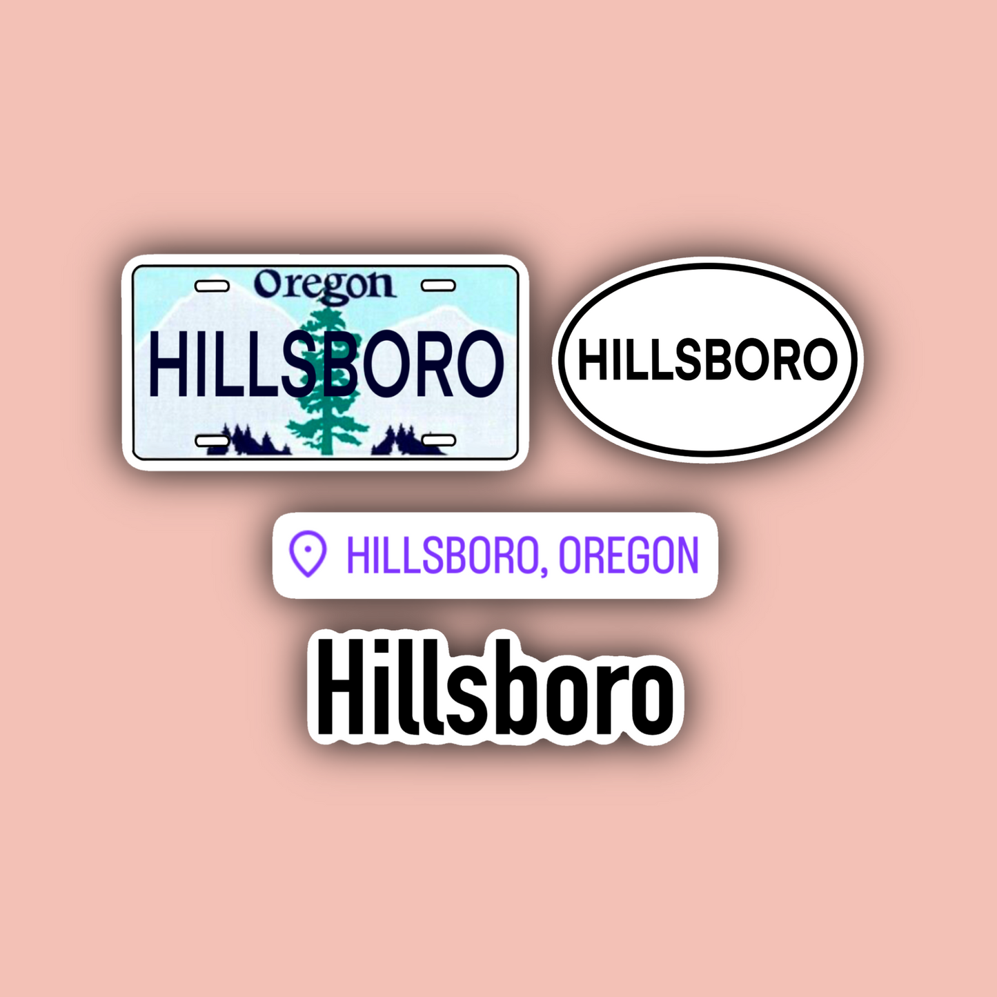 Hillsboro Oregon Sticker Pack