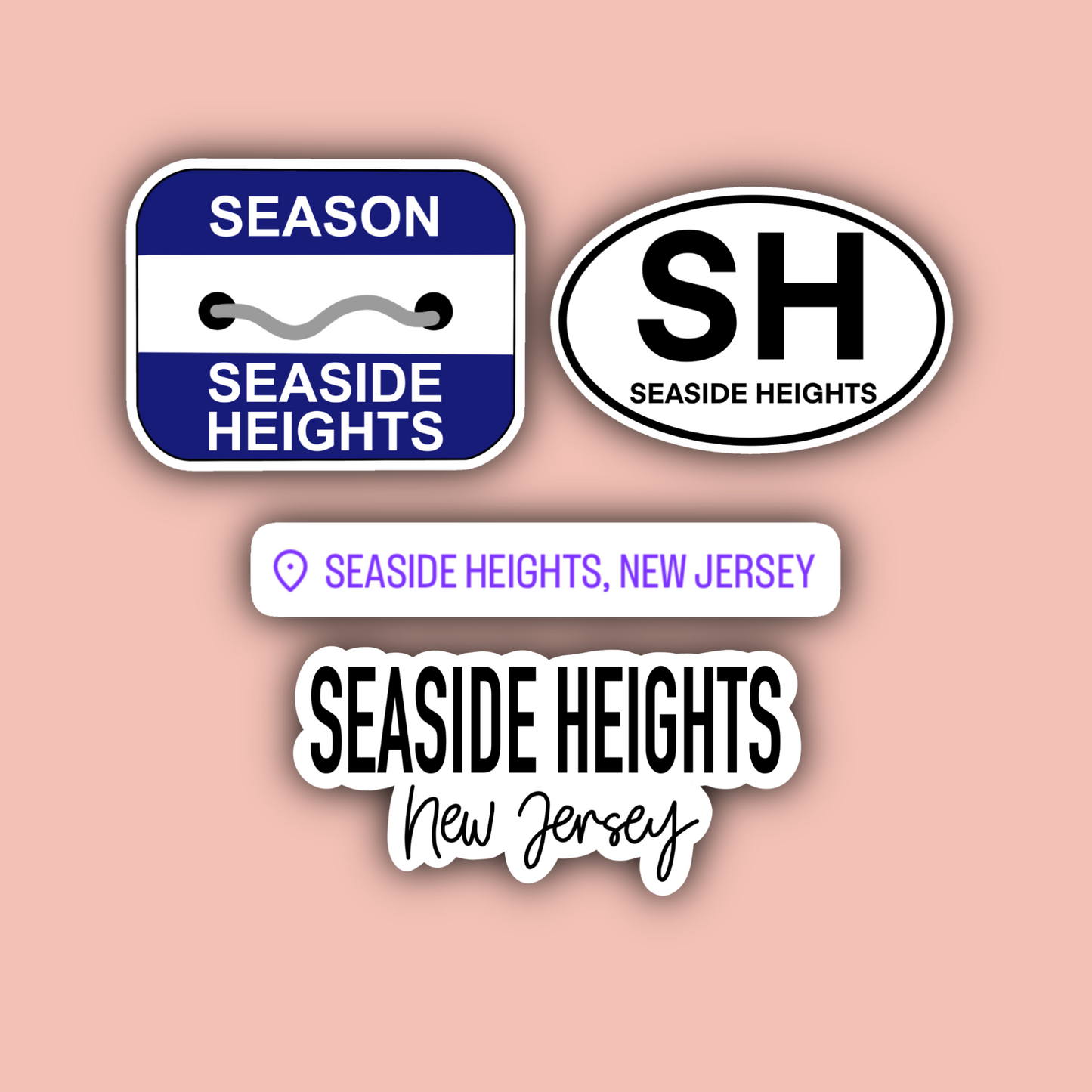 Seaside Heights New Jersey Sticker Pack