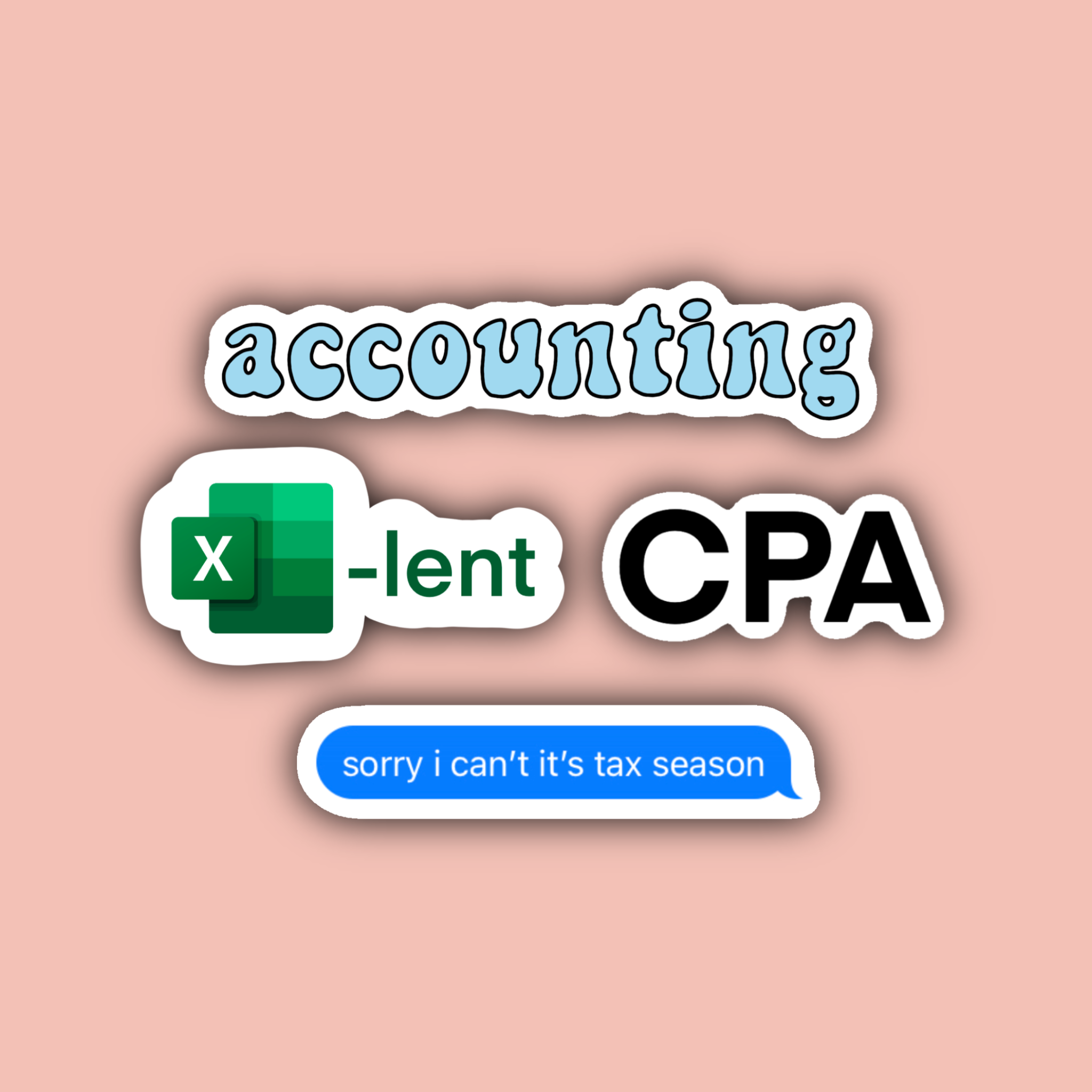 Accounting File Sticker Accounting Sticker Pack – Delmarva Stickers