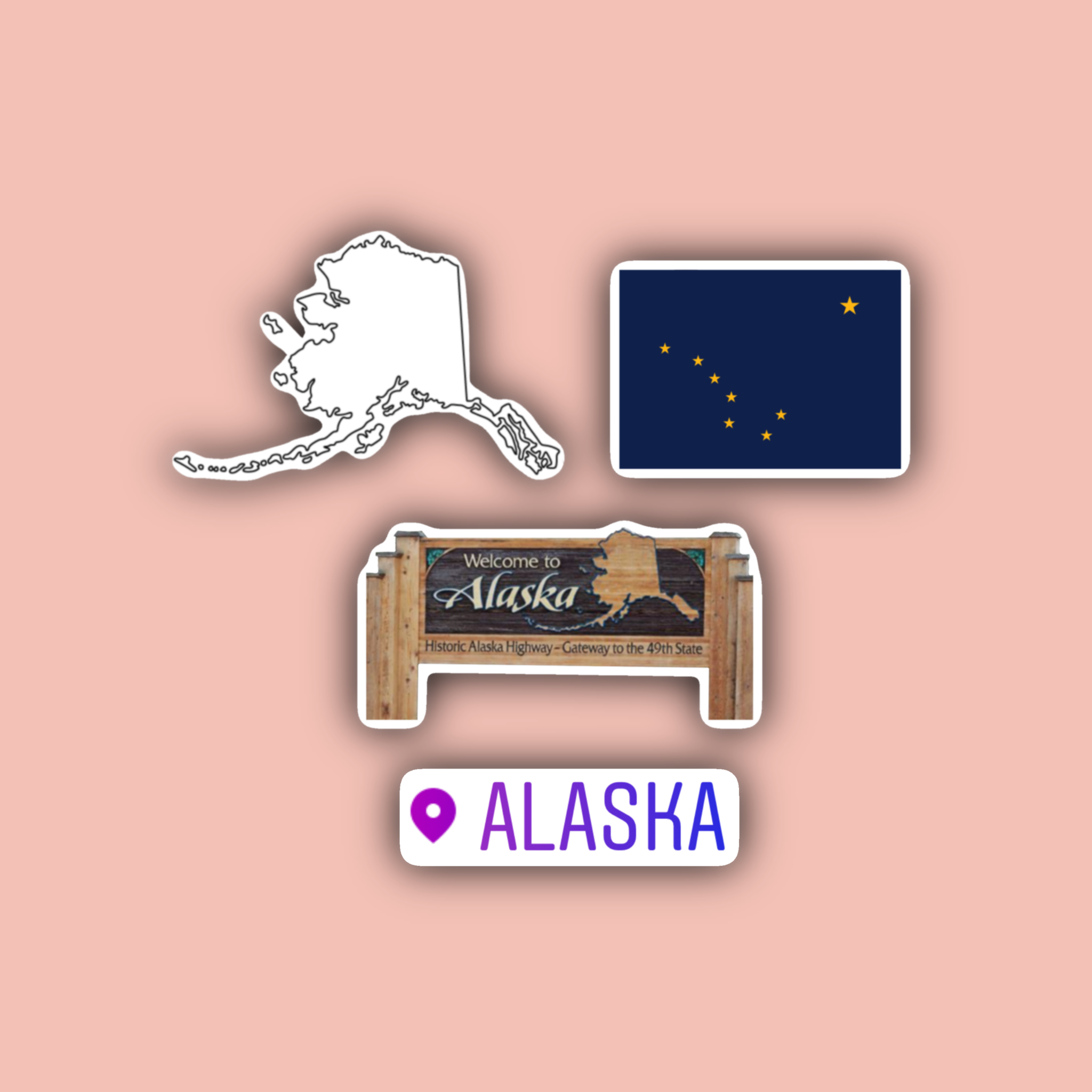 Alaska Cod Sticker Alaska Sticker Pack – Delmarva Stickers