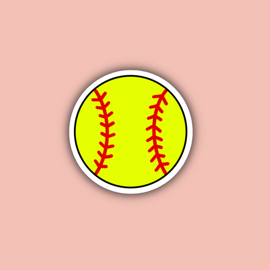 Softball - 3" Waterproof Sticker
