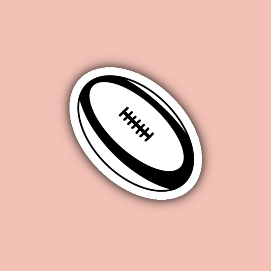 Rugby Ball - 3" Waterproof Sticker