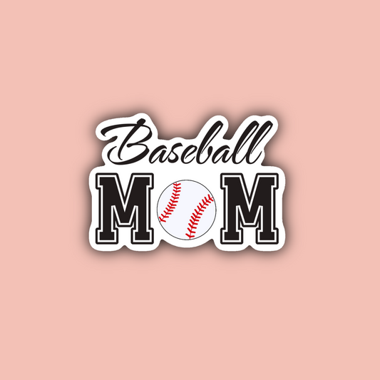 Baseball Mom - 3" Waterproof Sticker