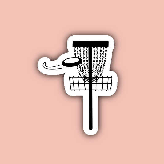 Disc Golf Basket - 3" Waterproof Sticker