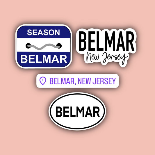 Belmar New Jersey Sticker Pack