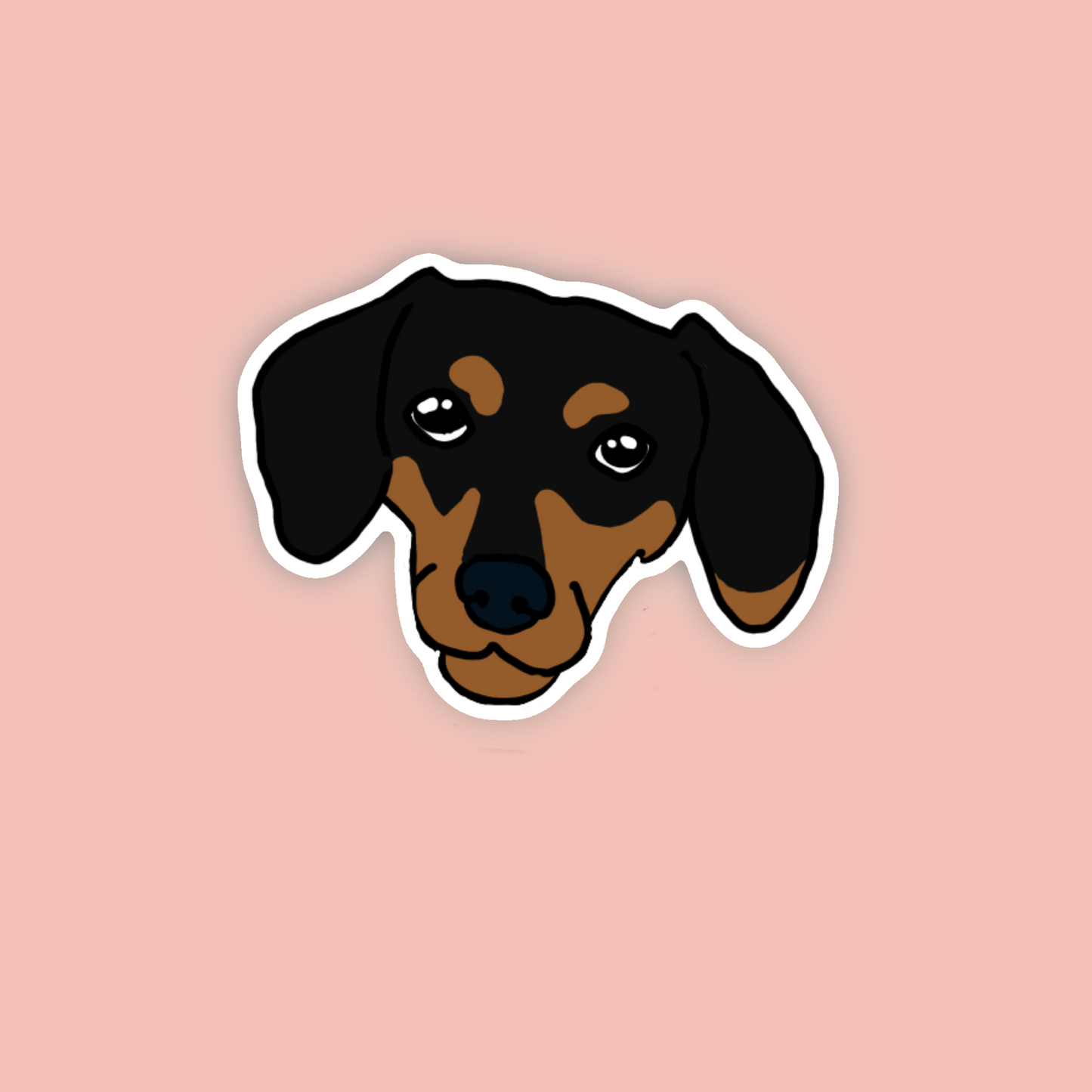 Black Dachshund Sticker Pack