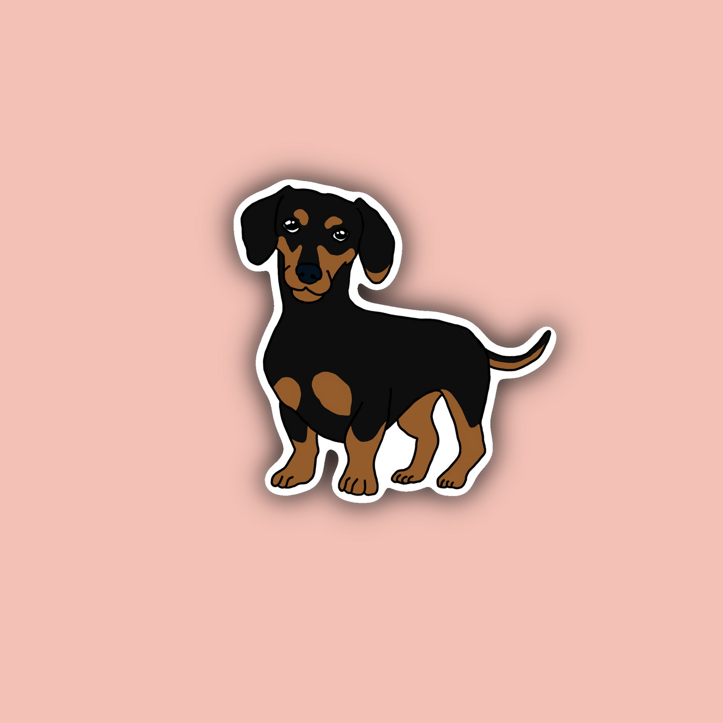 Black Dachshund Sticker Pack