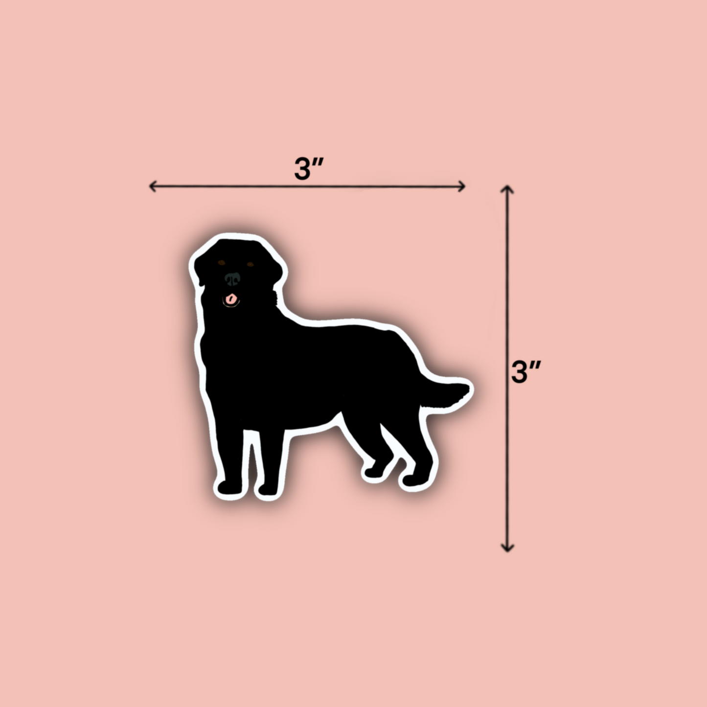 Black Lab - 3" Waterproof Sticker