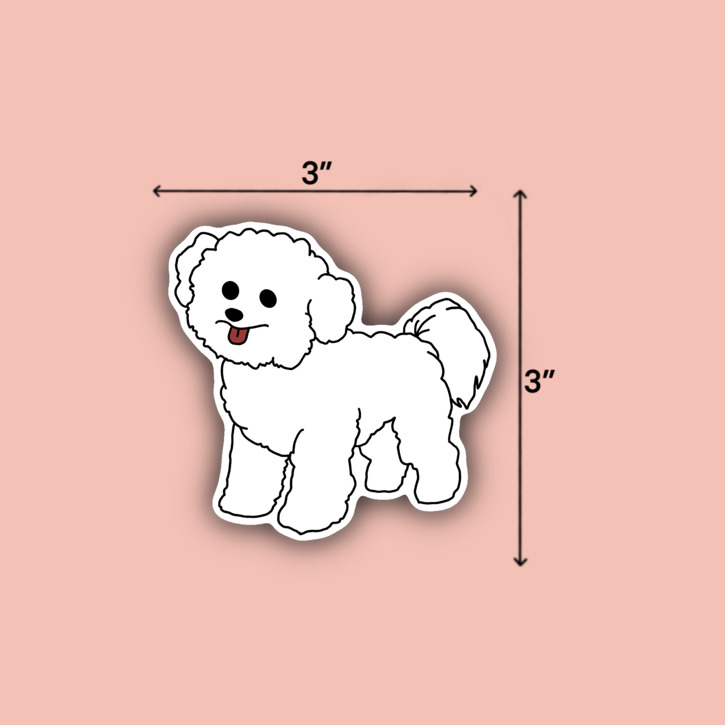 Bichon Frise - 3" Waterproof Sticker