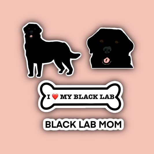 Black Lab Sticker Pack