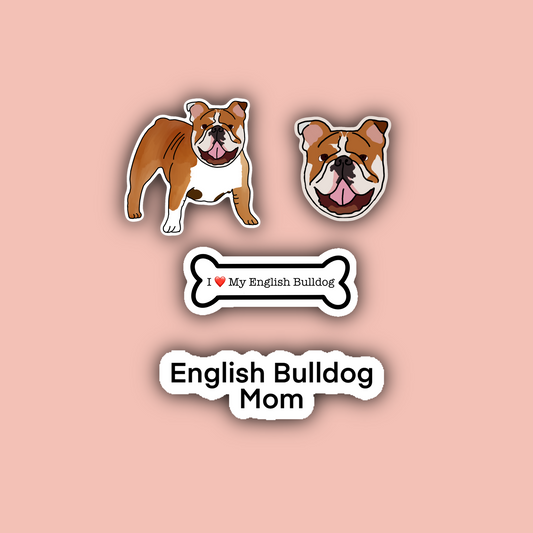 English Bulldog Sticker Pack