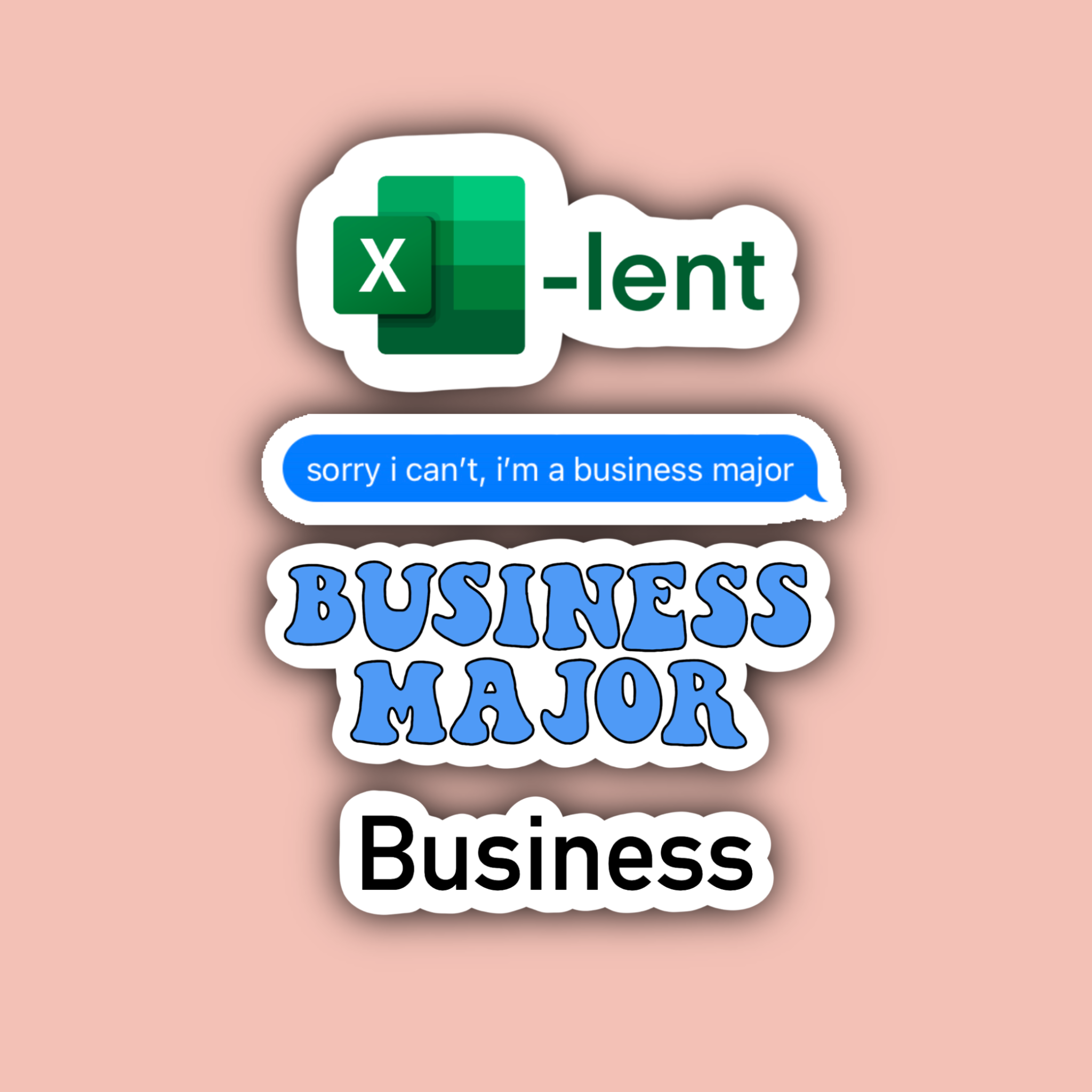 Comm Major Sticker Business Major Sticker Pack – Delmarva Stickers