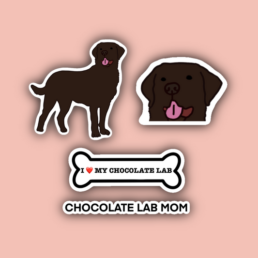 Chocolate Lab Sticker Pack