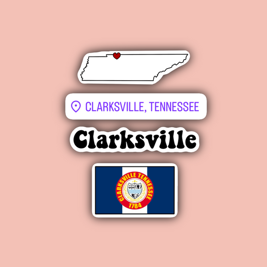 Clarksville Tennessee Sticker Pack