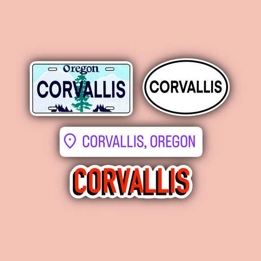 Corvallis Oregon Sticker Pack