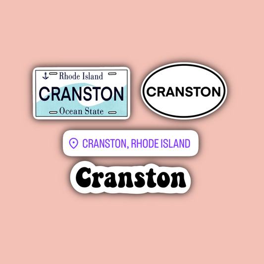 Cranston Rhode Island Sticker Pack
