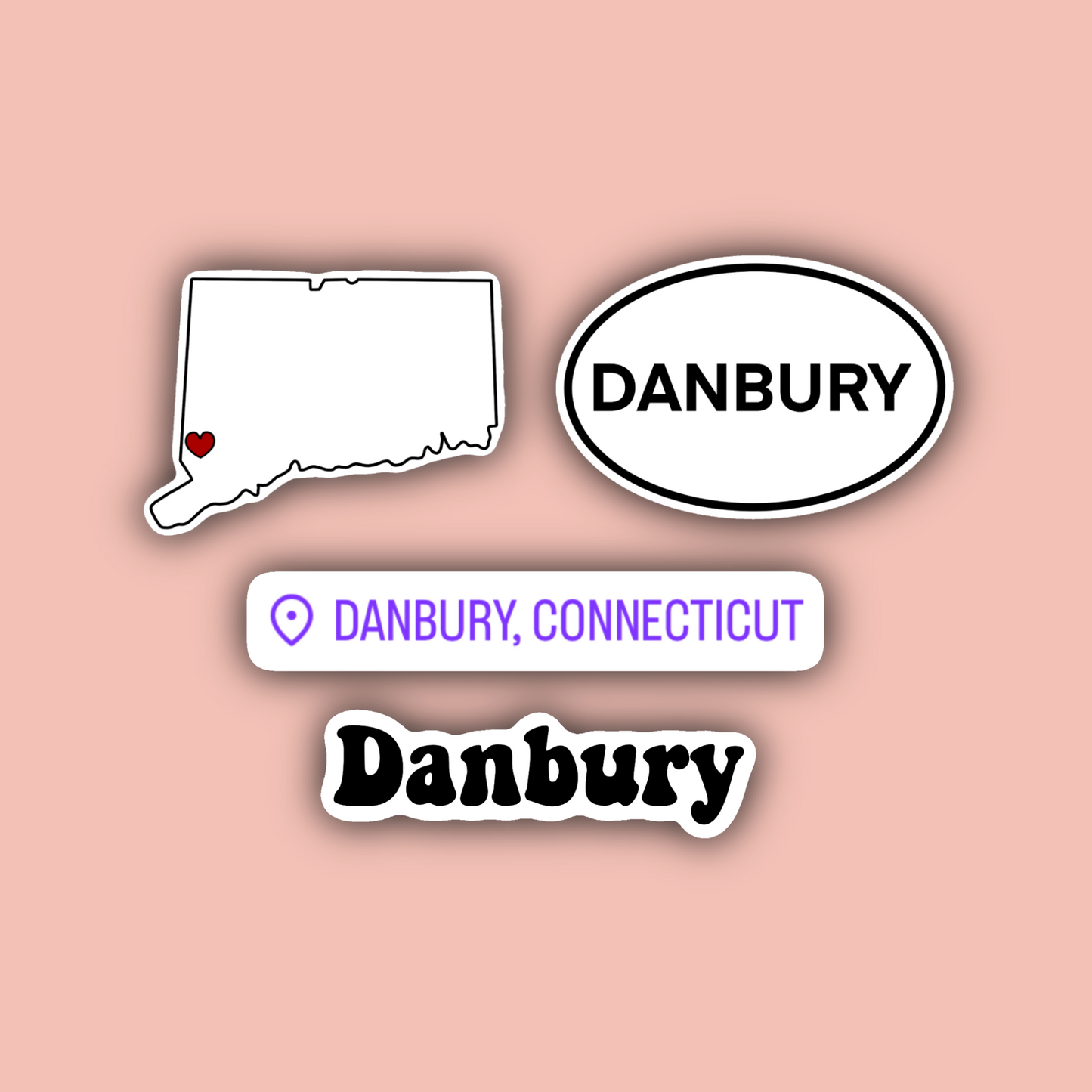 Danbury Conneticuit Sticker Pack