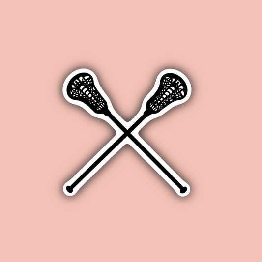 Lacrosse Sticks - 3" Waterproof Sticker