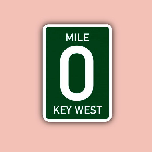 Key West Mile 0 - 3" Waterproof Sticker