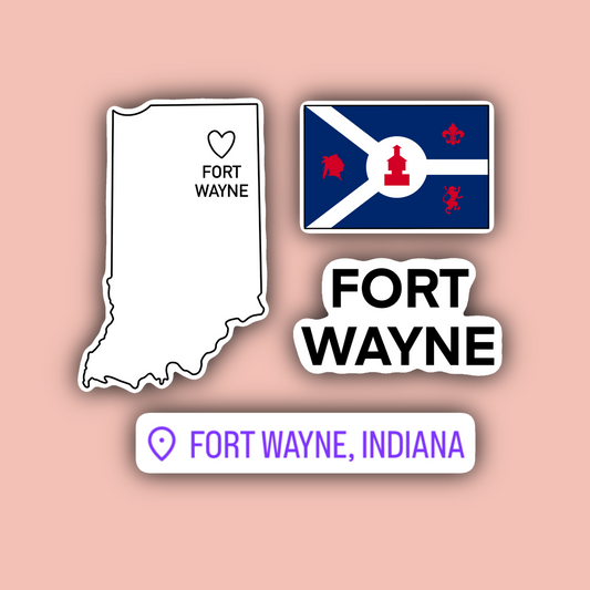 Fort Wayne Indiana Sticker Pack