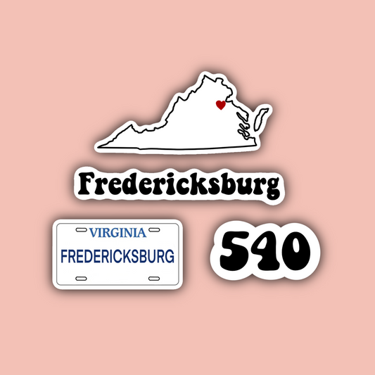 Fredericksburg Virginia Sticker Pack