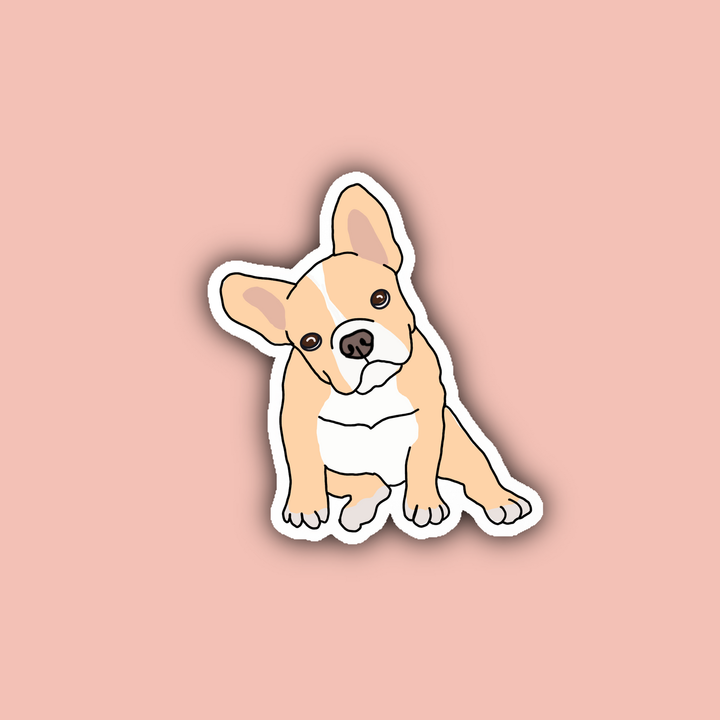 Tan French Bulldog Sticker Pack
