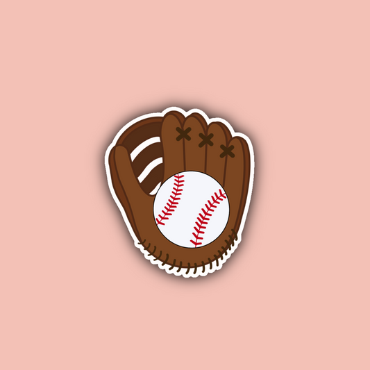 Baseball Glove - 3" Waterproof Sticker