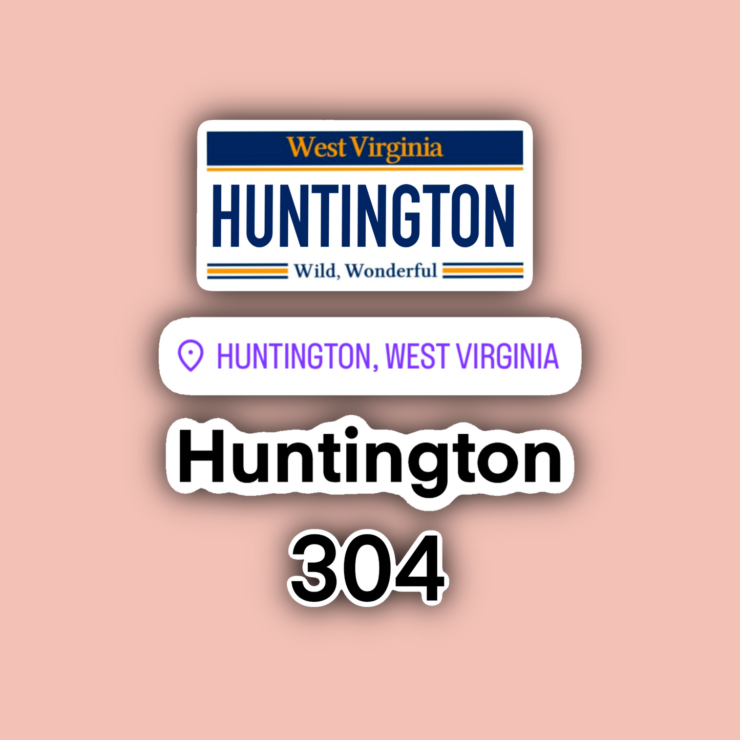 Huntington West Virginia Sticker Pack