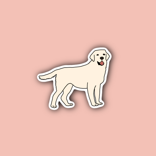 White Lab - 3" Waterproof Sticker