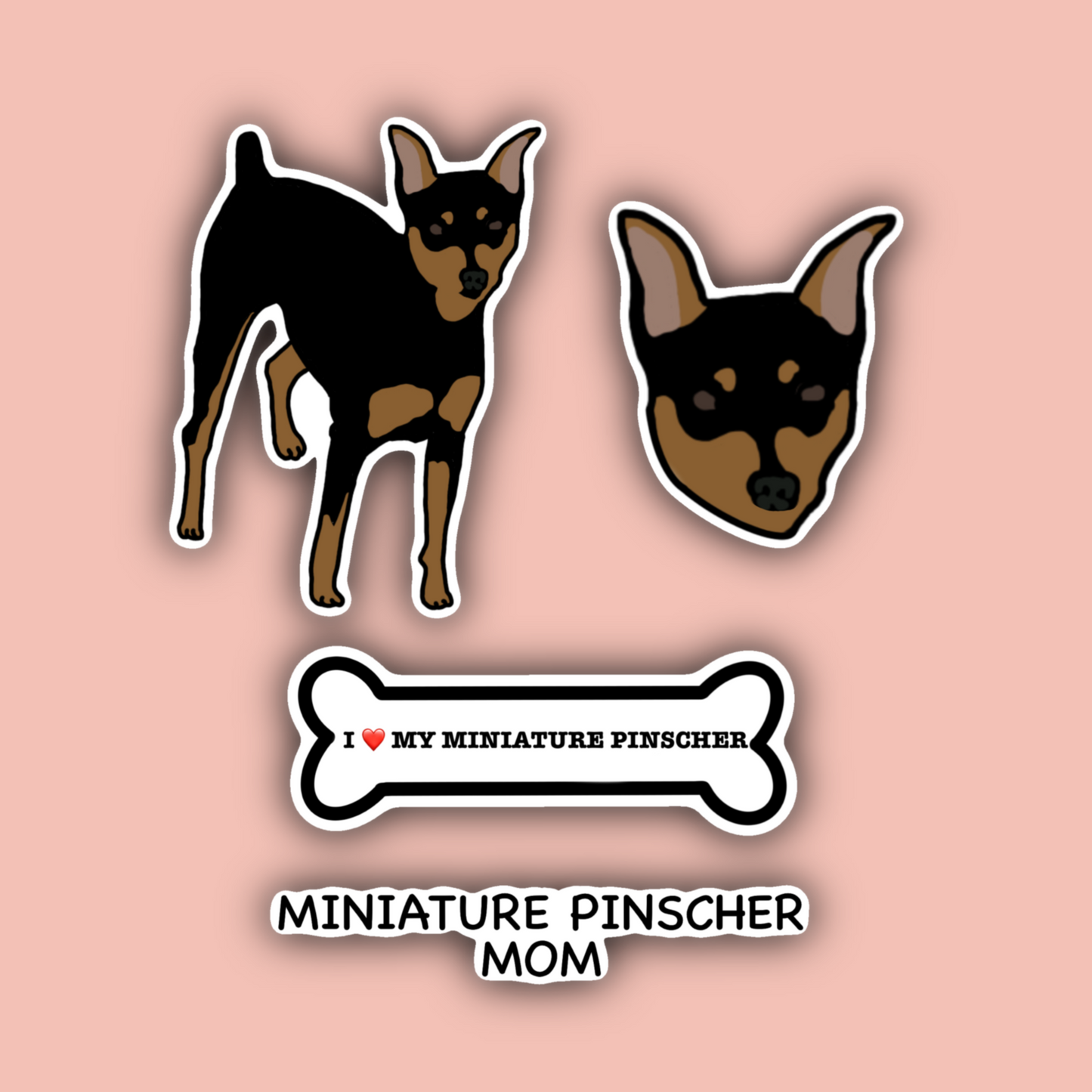 Miniature Pinscher Sticker Pack