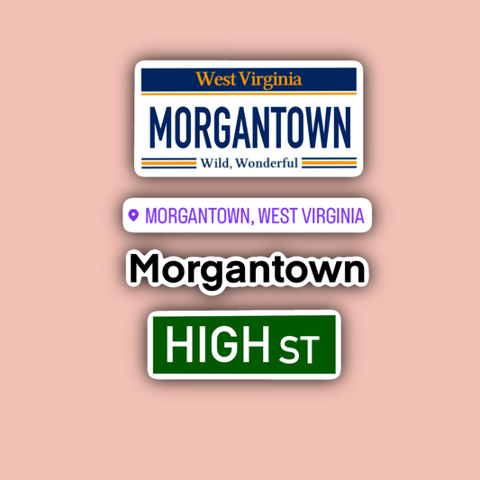 Morgantown West Virginia Sticker Pack