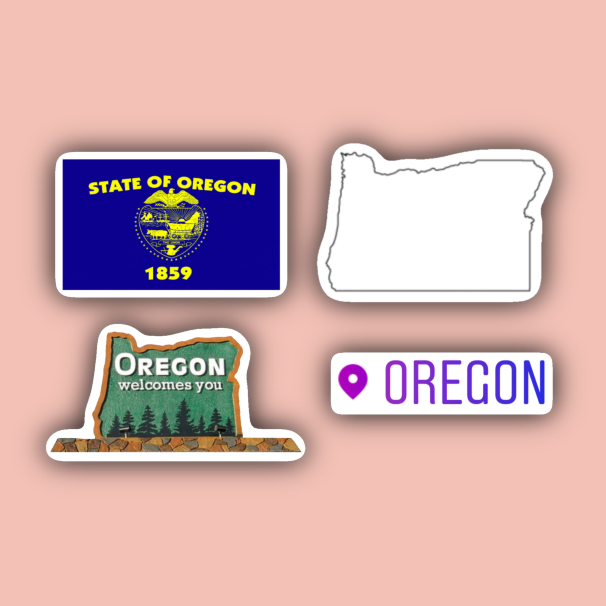 Sticker Bush Oregon Oregon Sticker Pack – Delmarva Stickers