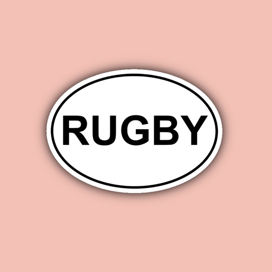 Rugby Oval - 3" Waterrpoof Sticker