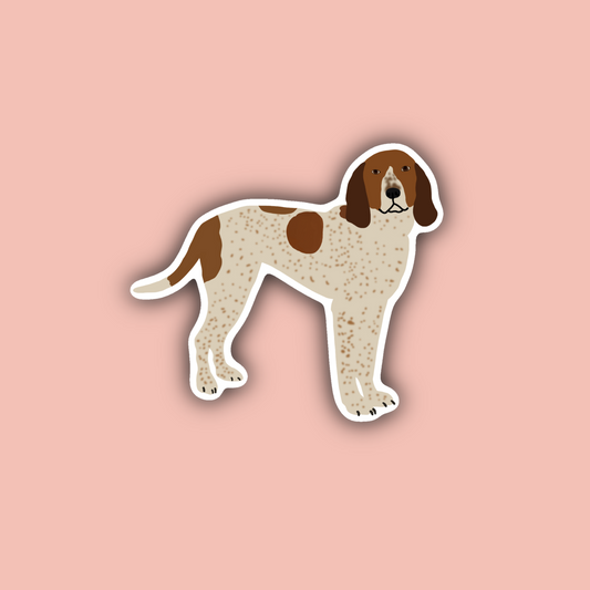 Red Tick Coonhound - 3" Waterproof Sticker