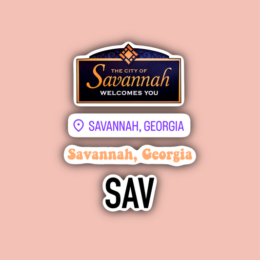 Savannah Georgia Sticker Pack