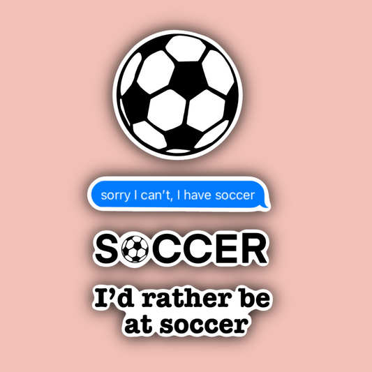 Soccer - 3" Waterproof Sticker