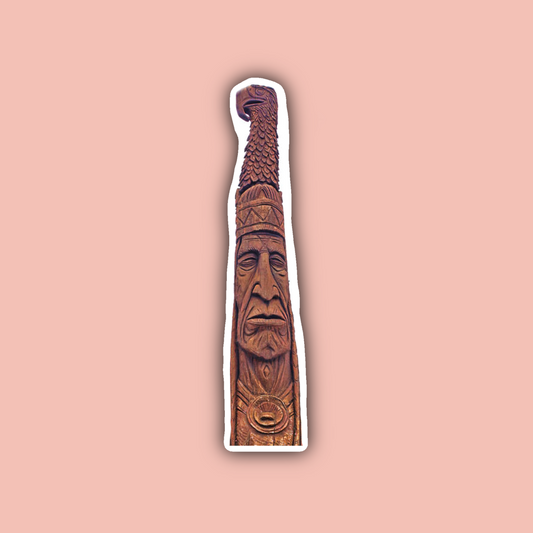 Bethany Beach Totem Pole - 3" Waterproof Sticker