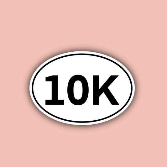 10K Oval - 3" Waterproof Sticker
