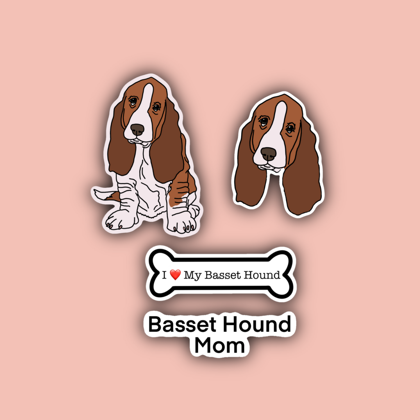 Basset Hound Sticker Pack
