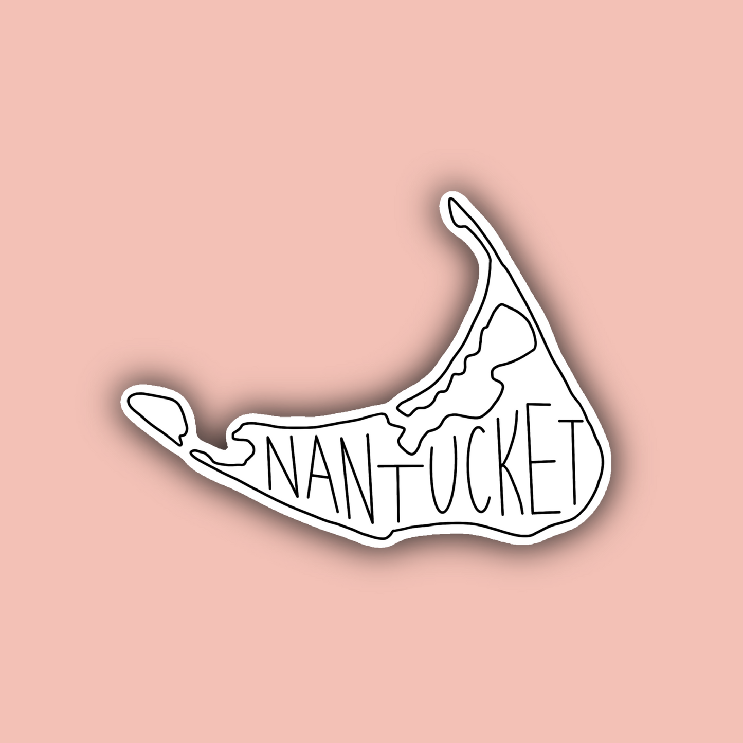 Nantucket Sticker Pack - Waterproof Nantucket Stickers - Outline - Entering Sign - Oval - Geotag