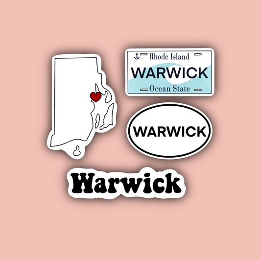 Warwick Rhode Island Sticker Pack