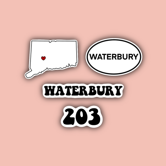 Waterbury Conneticuit Sticker Pack