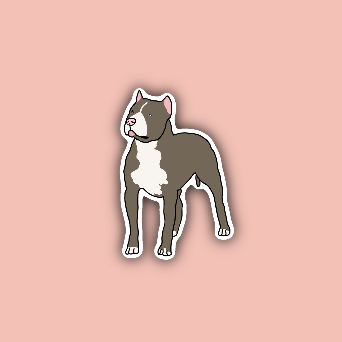 Grey Pitbull Sticker Pack